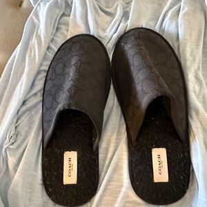 Coach Black Slip-On Slippers